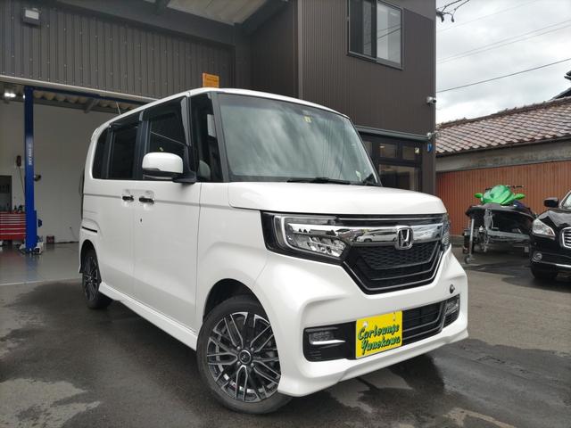 Ｎ－ＢＯＸカスタム Ｇ・ＥＸターボホンダセンシング　４ＷＤ　純正リモコンエンジンスターター　８インチプレミアムインターナビ　フリップダウンモニター　ＥＴＣ　前後ドライブレコーダー　コーナーカメラ　両側パワースライドドア　社外１５インチＡＷ（1枚目）