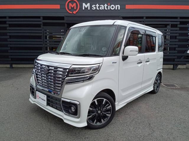 ハイブリッドＸＳターボ　４ＷＤ　スズキセーフティサポート　デュアルセンサーブレーキサポート　オートクルーズコントロール　社外ナビＴＶ　バックカメラ　シートヒーター　パドルシフト　ＬＥＤヘッドライト　ＥＴＣ　両側電動スライド