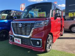 スペーシアカスタム ハイブリッドXSターボ ETC 両側電動スライドドア ナビ TV クリアランスソナー オートクルーズコントロール レーンアシスト 衝突被害軽減システム LEDヘッドランプ スマートキー アイドリングストップ ベンチシート 中古車画像