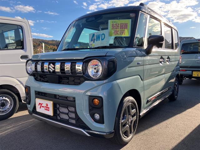 スペーシアギア(スズキ) ハイブリッドＸＺ　４ＷＤ　両側電動スライドドア　オートクルーズコントロール　レーンアシスト　衝突被害軽減システム　オートライト　ＬＥＤヘッドランプ　スマートキー　アイドリングストップ　シートヒーター　ベンチシート 中古車画像