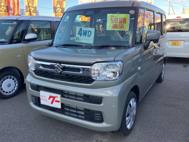 スペーシア(スズキ) ハイブリッドＸ　４ＷＤ　両側電動スライドドア　クリアランスソナー　衝突被害軽減システム　オートライト　ＬＥＤヘッドランプ 中古車画像