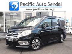 ステップワゴンスパーダ 後期Z 9型ナビ 11型後席モニター 両側電動ドア 7人乗り スマートキー HIDライト 純正16インチアルミ 革巻ハンドル 地デジTV Bluetooth USB CD録音 DVD SD バックカメラ ETC クルコン 横滑り防止 i-STOP エンスタ 禁煙 中古車画像