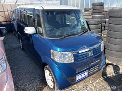 N-BOX G・Lパッケージ 《4WD》《車検2年》青白ツートンカラー/スマートキー/プッシュスタート/純正ナビTVフルセグBluetooth/バックカメラ/衝突軽減ブレーキシステム/オートエアコン/純正ホワイト14インチアルミ 中古車画像