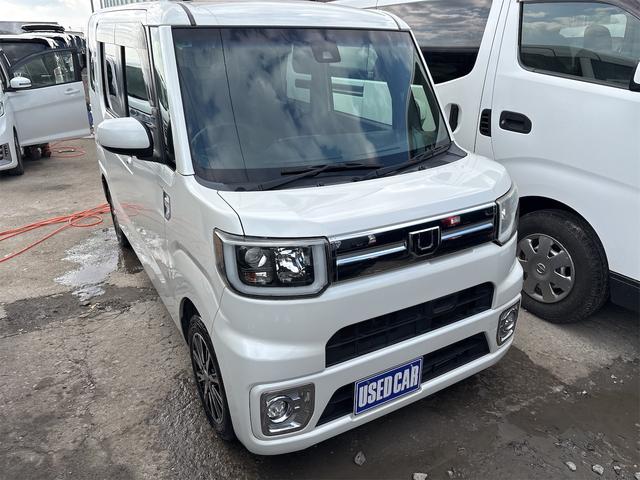 ウェイク(ダイハツ) GターボSAII 《4WDターボ》《後期モデル》《車検2年》SDナビTVフルセグBluetooth/衝突軽減ブレーキシステム/革巻きステアリング/シートヒーター/両側パワースライドドア/Pスタート/スマートキー/ETC 中古車画像