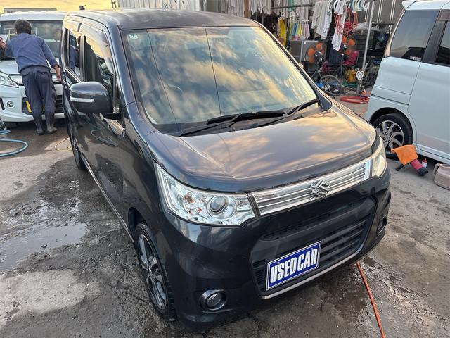 ワゴンRスティングレー(スズキ) T 《4WDターボ》《車検令和9年2月》純正フルエアロ15インチAW/シートヒーター/走行93700キロ/アームレスト/プッシュスタート/スマートキー/HIDオートライトフォグ/ 中古車画像