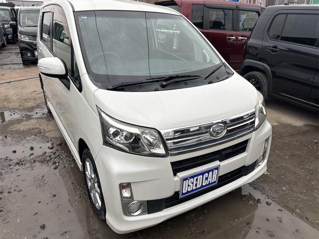 ムーヴ(ダイハツ) カスタム　Ｘ　ＳＡ　《４ＷＤ》《後期モデル》純正フルエアロ１４インチＡＷ／ＳＤナビＴＶフルセグＢｌｕｅｔｏｏｔｈ／プッシュスタート／スマートキー／衝突軽減ブレーキシステム／ＬＥＤオートライトフォグ／アームレスト／ 中古車画像