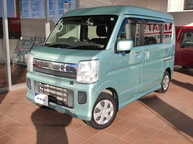 エブリイワゴン(スズキ) ＪＰターボ　４ＷＤ　衝突被害軽減システム　オートエアコン　ナビ＆ＴＶ　プッシュスタート　スマートキー　電動格納ミラー 中古車画像