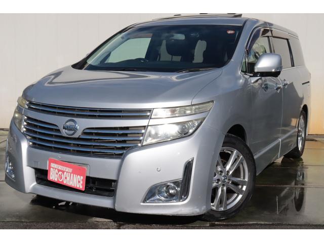 エルグランド(日産) ３５０ハイウェイスター　４ＷＤ　関西仕入れ　純正ナビ　フルセグＴＶ　アラウンドビューモニター　サンルーフ　両面パワースライドドア　プッシュスタートスペアキー　ドライブレコーダー　ＥＴＣ１年保証 中古車画像