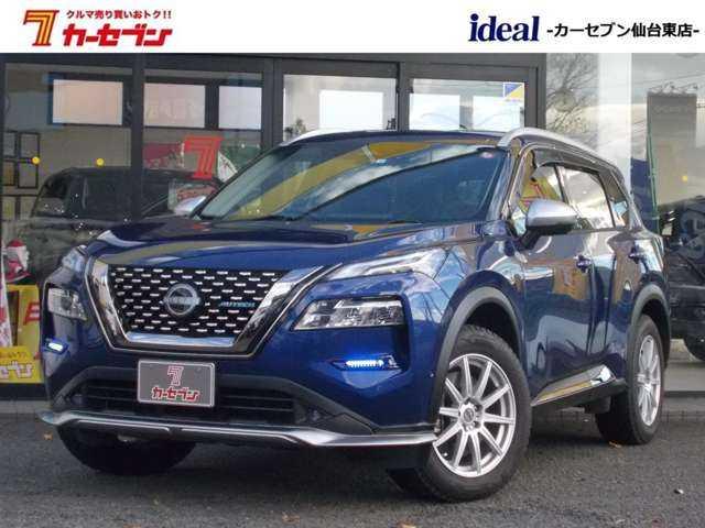 日産 エクストレイル オーテック　ｅ－４ＯＲＣＥ　アドバンスドパッケージ　４ＷＤ　ディスプレイオーディオ　衝突軽減Ｂ　本革シート　　ＡＡＣ　ブラインドスポットモニター　全周囲カメラ　ＥＴＣ　ドラレコ　パーキングアシスト　純正ＡＷオーテックホイール夏　ステアリングヒーター