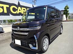 スズキ　スペーシアカスタム　ハイブリッドＧＳ　４ＷＤ　届出済未使用車　メーカーオプション全方位モニター付きメモリーナビゲーション