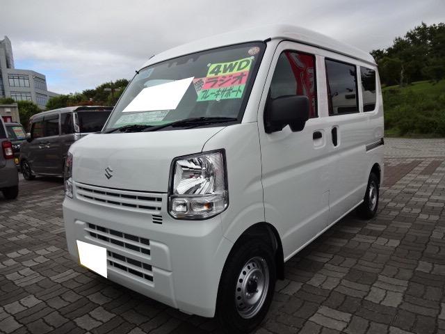 エブリイ ＰＡリミテッド　４ＷＤ切替式　ＣＶＴ　届出済未使用車　ブレーキサポート　誤発進抑制機能　横滑り防止装置　コーナーセンサー　純正ラジオ　両側スライドドア　ＵＳＢ電源タイプＡ・Ｃ　パワーウインドウ　キーレスキー（1枚目）