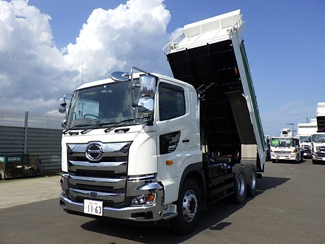 プロフィア(国産車その他) Ｒ３年式　日野　１０ｔダンプ　走行４６，５１７ｋｍ　新明和工業９．２ｔ積載５１００×２２００ボディ　ＭＴ７速３８０ｐｓ　Ｔ／Ｍリターダ付 中古車画像