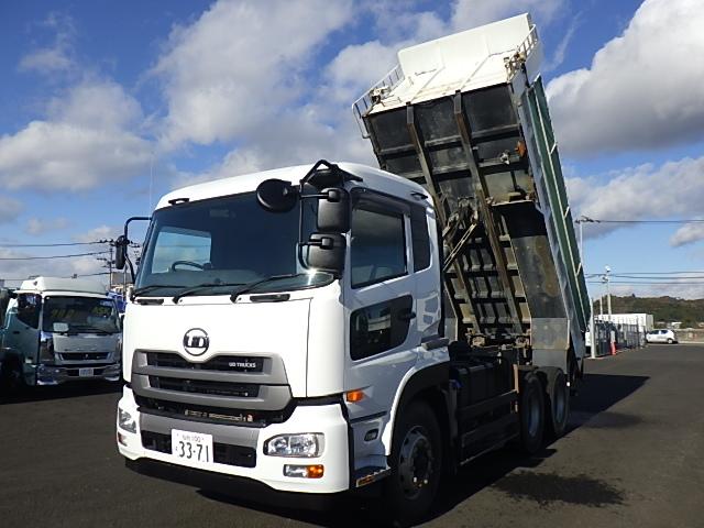お問い合わせ番号：２５１０－００３ ７速ＭＴ　９．３ｔ積載ＵＤ大型ダンプ　走３８万ｋｍ　車検付Ｒ８．５まで