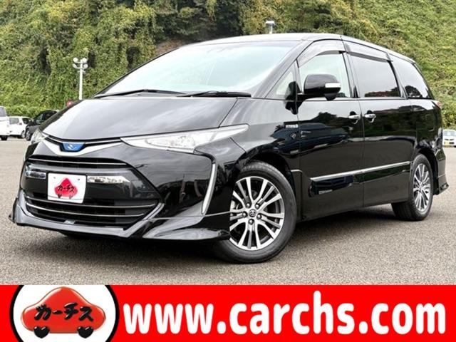 エスティマハイブリッド(トヨタ) ハイブリッド２．４アエラス　スマート　４ＷＤ　７名　セーフティセンスＣ！ＴＲＤエアロ！ベージュ合皮シート！快適温熱シート！運転席パワーシート！純正ナビ＆フルセグＴＶ＆ＢＴ＆バックカメラ！アルパインフリップダウンモニター！両側パワース 中古車画像