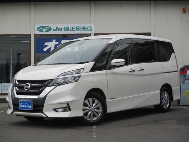 セレナ ハイウェイスター　クルーズコントロール・エマージェンシーブレーキ・９インチＳＤナビ・フルセグＴＶ・Ｂｌｕｅｔｏｏｔｈ・バックカメラ・純正１５インチアルミ・インテリキー・フォグランプ（1枚目）