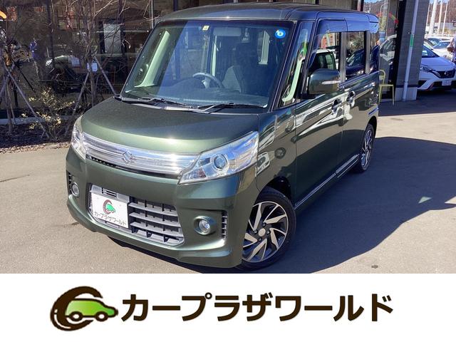 TS スマホ連携ナビ装着車 ターボ 両側電動スライドドア 純正メモリーナビ ブルートゥース USB入力端子 Bカメラ ETC HIDヘッドライト オートライト フロントフォグランプ 純正AW ワンオーナー(1枚目)