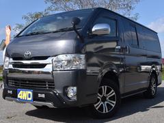 ハイエースバン ロングスーパーGL 4WD/4型フェイス/ディーゼルターボ/タイミングベルト交換済/ナビ/TV/バックカメラ/ETC/キーレス/オートライト/ヒッチメンバー取付/ベットキット取付/保証付き 中古車画像