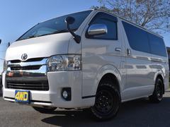 ハイエースバン ロングスーパーGL 4WD/両側パワスラ/LEDヘッドライト/100V電源/リアデフLSD/スマートキー/プッシュスタート/社外ナビ/フルセグ/Bluetooth/バックカメラ/ドラレコ/ビルドインETC/保証付き 中古車画像