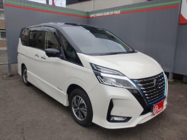 セレナ ｅ－パワー　ハイウェイスターＶ　ワンオーナー　純正ナビ　ＴＶ　アラウンドビューモニター　両側電動スライドドア　プロパイロット　エマージェンシーブレーキ　インテリジェントキー　純正ＡＷ（1枚目）