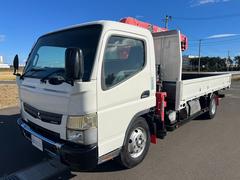 キャンター  平成28年式 平ボディー 4段クレーン ユニック ラジコン付 差し違いアウトリガー マニュアル5速 床板鉄板 内フック ワイド URU294 2.9t吊り 荷台内寸(長さ436 幅208 高さ38) 中古車画像