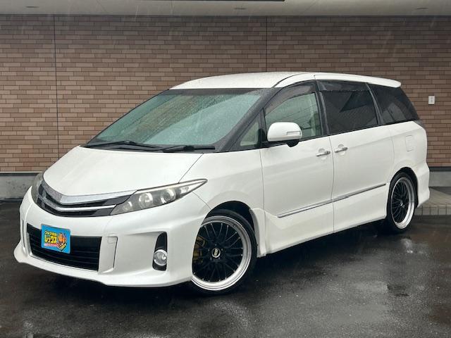 エスティマ アエラス　プレミアムエディション　保証付　禁煙車　７人乗　ローダウン　外品２０ＡＷ　モデリスタグリル　両側電動スライドドア　純正８型ナビ　フリップダウンモニター　ＴＶ　Ｂカメラ　クルコン　プッシュ＆スマートキー　ＥＴＣ（1枚目）