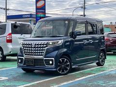 スペーシアカスタム ハイブリッドXS 4WD デュアルカメラブレーキサポート 両側電動スライドドア LEDヘッドライト/フォグ ハーフレザーシート 純正15インチアルミホイール 追従式クルーズコントロール 前席シートヒーター バックカメラ 中古車画像