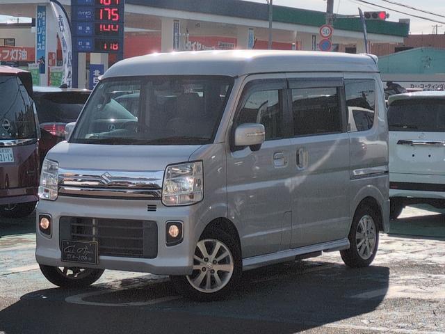 エブリイワゴン(スズキ) PZターボスペシャル 4WD IC付きターボ ハイルーフ 両側パワースライドドア オートステップ パーキングソナー バックカメラ 社外ナビ Bluetooth シートヒーター ステリングスイッチ ドラレコ オートライト 中古車画像