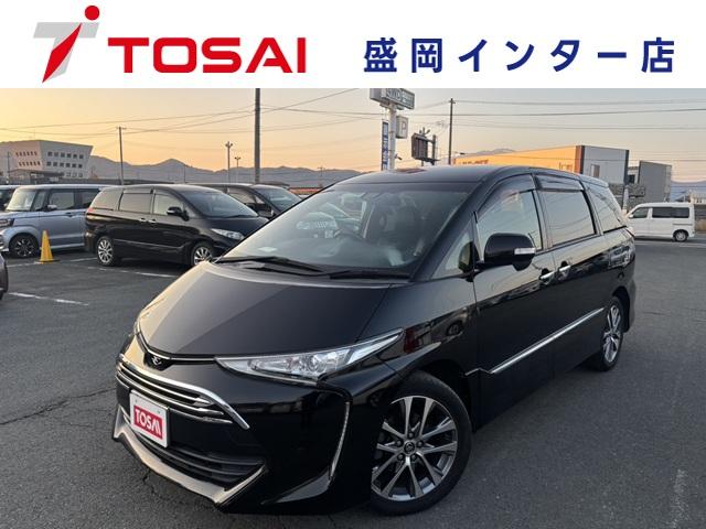 エスティマ(トヨタ) アエラス　プレミアム−Ｇ　４ＷＤ　両側電動スライドドア　クラリオン製ナビ　バックカメラ　衝突軽減システム　クルーズコントロール　ハーフレザーシート　シートヒーター　パワーシート　クリアランスソナー　レーンキープアシスト　ＥＴＣ 中古車画像
