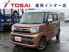 スペーシア ハイブリッドX 4WD 両側パワースライドドア スズキセーフティーサポート 純正9型メモリーナビ 全周囲カメラ スマートキー 2トーンルーフ仕様 LEDヘッドライト 前席シートヒーター クリアランスソナー フルセグ 中古車画像