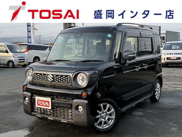 スペーシアギア(スズキ) 　４ＷＤ　両側電動スライドドア　純正８型ＳＤナビ　全周囲カメラ　セーフティサポート　スマートキー　シートヒーター　レーンキープアシスト　アイドリングストップ　ＬＥＤヘッド　オートライト　オートエアコン 中古車画像