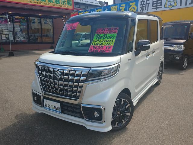 スズキ スペーシアカスタム ハイブリッドｘｓターボ ４ｗｄ 届出済未使用車 純正９インチ全方位ナビ フルセグｔｖの中古車 グーネット中古車