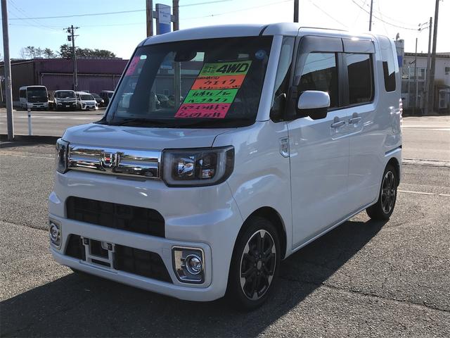 ウェイク Ｇターボ　レジャーエディションＳＡＩＩ　４ＷＤ／ターボ／社外ナビ／フルセグＴＶ／Ｂｌｕｅｔｏｏｔｈ　Ａｕｄｉｏ／ＤＶＤ再生／バックカメラ／ＬＥＤライト／両側パワースライドドア／オートエアコン／オートライト／プッシュスタート／スマートキー（1枚目）