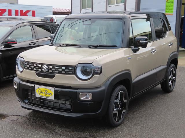 クロスビー(スズキ) ハイブリッドＭＺ　登録済未使用車　全周囲カメラ　９インチナビ　アップルカープレイ　ドラレコ（前後）ＥＴＣ　フロアマット　ドアバイザー　スタッドレスタイヤアルミホイール付　全車速追従クルコン　シートヒーター　ＢＳＭ 中古車画像