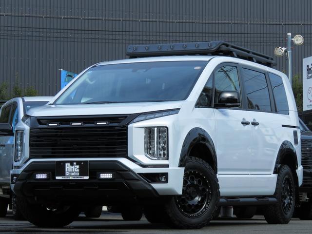 デリカＤ：５(三菱) Ｐ　１．２リフトＵＰ・ＪＡＯＳオバフェン・ＬＥＤグリル・ＦバンパーＧ・Ｓステップ・Ｒラダー・Ｒガードバー・ＢＦＧタイヤ＆ＫＭ５４５ホイール・アルパインディスプレイオーディオ・ＵＳＢ＆ＨＤＭＩ・２．０ＥＴＣ 中古車画像