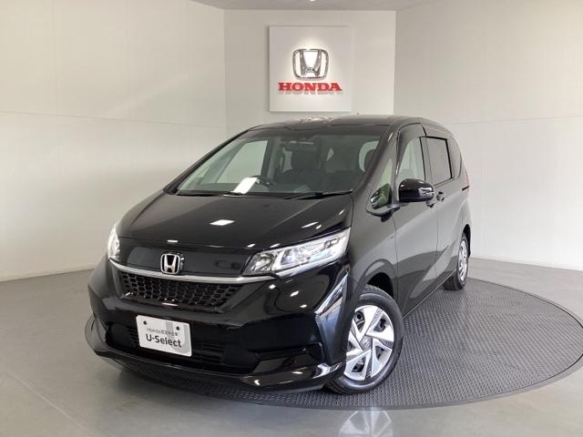 フリード＋ハイブリッド ハイブリッドＧ　ドライブレコーダー前後装備車　光触媒抗菌消臭施工済　バックモニター　フルセグテレビ　オートクルーズコントロール　ＡＢＳ　ナビＴＶ　ＬＥＤヘッドランプ　シートヒータ　ＵＳＢ　ＤＶＤ再生可　ＶＳＡ　ＥＴＣ（1枚目）