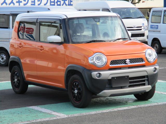 スズキ ハスラー Ｘターボ　スマートフォン連携ナビ装着車　レーダーブレーキサポート　スマートキー　ディスチャージランプ　４ＷＤ