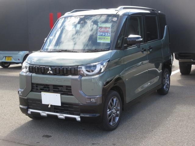 デリカミニ Ｔ　４ＷＤ　アルパインナビ＋メティオサウンド　横滑り防止装置　衝突被害軽減ブレーキ　スマートキー　メモリーナビ　シートヒーター　両側電動スライドドア　ＬＥＤヘッドライト（1枚目）