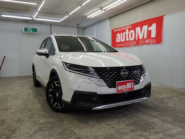 ノート オーテック　クロスオーバー　ＦＯＵＲ　４ＷＤ　エマージェンシーブレーキ　アラウンドビューモニター　スマートルームミラー　オーテック専用１６インチＡＷ＆スタッドレスタイヤ装着２４年製ＩＧ７０　夏タイヤ付属　寒冷地仕様　ワンオーナー　禁煙車（1枚目）
