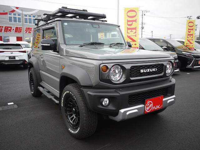 ジムニーシエラ(スズキ) JC Aftermarketステップ・デジタルインナーミラー・ルーフキャリア・8インチナビ・Aftermarket16インチアルミ・タフドッグステアリングダンパー・ETC・リアラダー!! 中古車画像