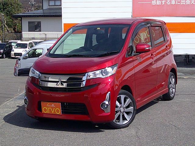 三菱 ｅＫカスタム Ｔ　４ＷＤ　ナビ　バックカメラ