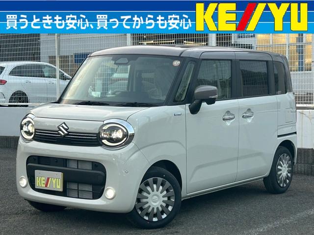 ハイブリッドＸ【４ＷＤ】【届出済み未使用車】【現行新型】　【全方位カメラスズキコネクトナビ９型ナビ装着車】【衝突軽減／車線逸脱警告／追従クルコン／コーナーセンサー】【両側電動スライドドア】【シートヒーター】ＬＥＤライト【フルセグＴＶ／ブルートゥース／ＤＶＤ】
