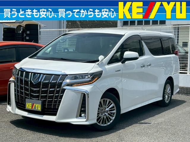 トヨタ アルファードハイブリッド ＳＲ　Ｃパッケージ【４ＷＤ】【後期型】【ＭＯＰ黒本革シート】　【エグゼクティブベンチレーションシート　２列目ヒーター】【１２．１型フリップダウンモニター