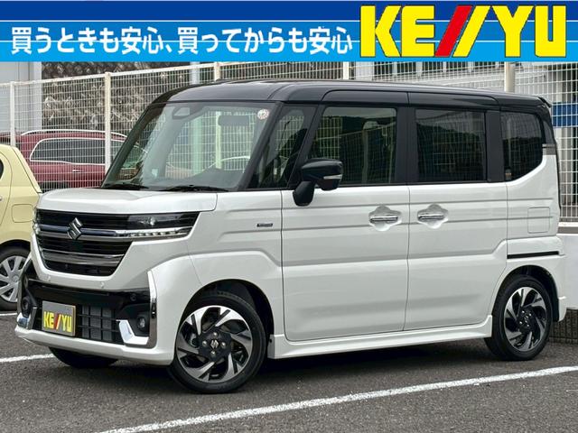 スペーシアカスタム(スズキ) ハイブリッドＸＳターボ【届出済未使用車／４ＷＤ／全方位ナビ】　【スズキコネクト９型全方位ナビ／フルセ 中古車画像