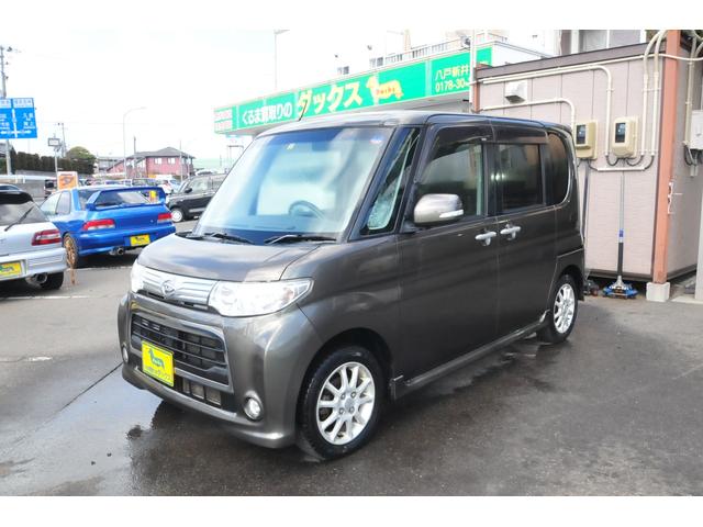 ダイハツ タント カスタムＸ　修復歴無し／４ＷＤ／車検令和８年４月７日迄／グー鑑定車両／パワースライドドア／地デジナビ／スマートキー／ＤＶＤ再生／Ｂｌｕｅｔｏｏｔｈ／アルミホイール／ＨＩＤヘッドライト／リモコンエンジンスターター／