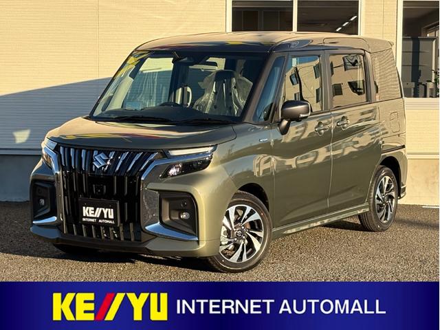 ソリオバンディット(スズキ) ハイブリッドＭＶ　【登録済未使用車】【後期型】　【９インチ全方位ナビ】【両側電動スライドドア】【ブラインドスポットモニター／衝突軽減／車線逸脱警告／追従クルコン】【ＬＥＤオートライト】【シートヒーター】【電動パーキング／ブレーキホールド】 中古車画像