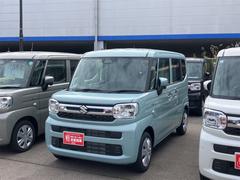 スペーシア ハイブリッドG 届け出済み未使用車 両側スライドドア クリアランスソナー レーンアシスト 衝突被害軽減システム LEDヘッドランプ スマートキー アイドリングストップ 電動格納ミラー シートヒーター ベンチシート 中古車画像
