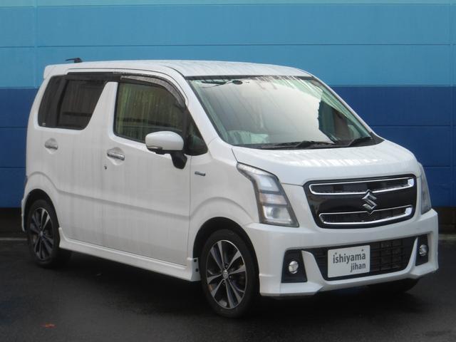ワゴンＲスティングレー(スズキ) ハイブリッドＴ　４ＷＤ　ターボ　ワンオーナー車　レーダーブレーキサポート　純正ＳＤナビ　全方位バックモニター　ＢＴオーディオ　フルセグＴＶ　ヘッドアップディスプレイ　寒冷地仕様　運転席＆助手席シートヒーター 中古車画像