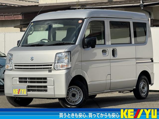 エブリイ(スズキ) PA 禁煙車 4WD オーバーヘッドシェルフ Aftermarketナビ Bluetooth ワンセグTV CD&DVD AUX 両側スライドドア キーレスエントリー 横滑り防止 オートライト ヘッドライトレベライザー 中古車画像