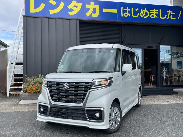 スペーシアカスタム ハイブリッドＧＳ　４ＷＤ　ドライブレコーダー　両側スライド・片側電動　クリアランスソナー　レーンアシスト　衝突被害軽減システム　オートライト　ＬＥＤヘッドランプ　スマートキー　アイドリングストップ　シートヒーター（1枚目）
