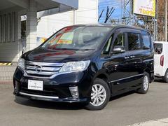 セレナ ハイウェイスター 4WD ETC バックカメラ クルーズコントロール フリップダウンモニター 横滑り防止機能 オートアイドリングストップ リアエアコン TVフルセグ CD DVD再生 Bluetooth接続 中古車画像